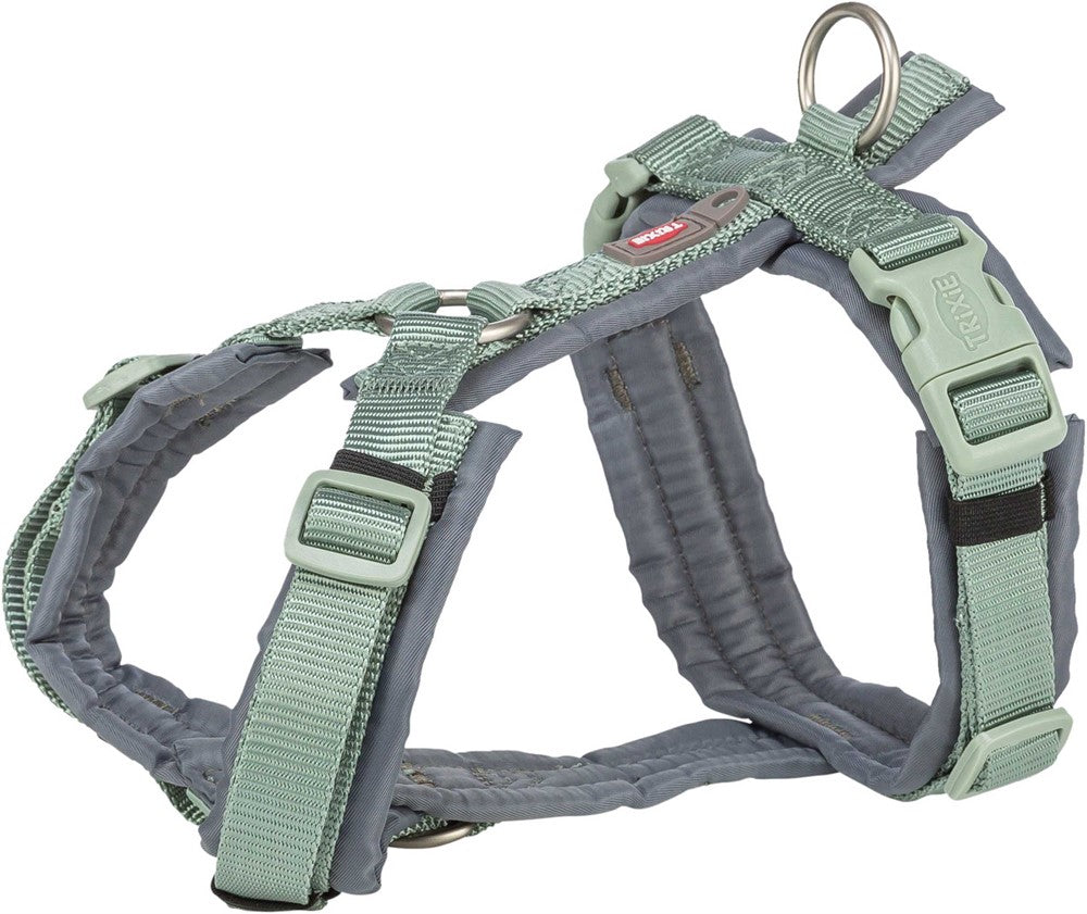 Premium spårsele, L: 70-85 cm/25 mm, sage/grafit