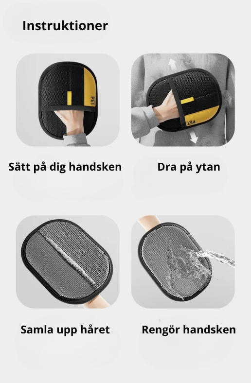 Pälshandsken™ - Få ett hårfritt hem