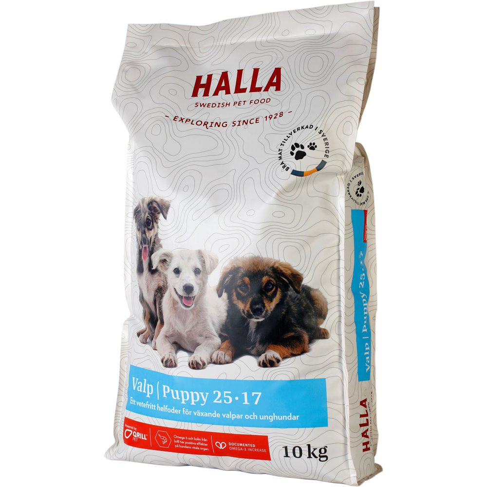 Halla Hundfoder Valp 25-17 10kg