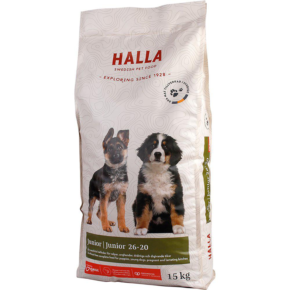 Halla Hundfoder Junior 26-20 15kg